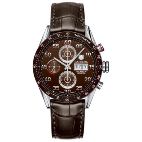 TAG Heuer Carrera Calibre 16 Day Date 43 Stainless Steel / Brown / Alligator